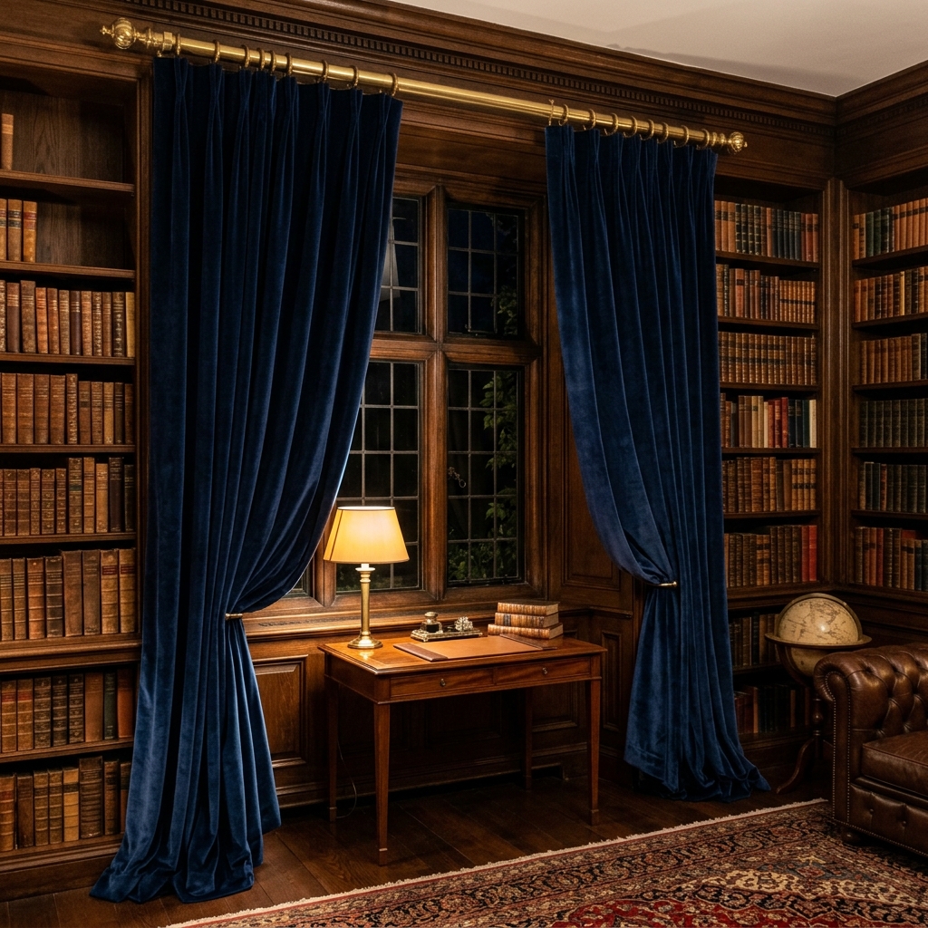 Cortina de Veludo Navy